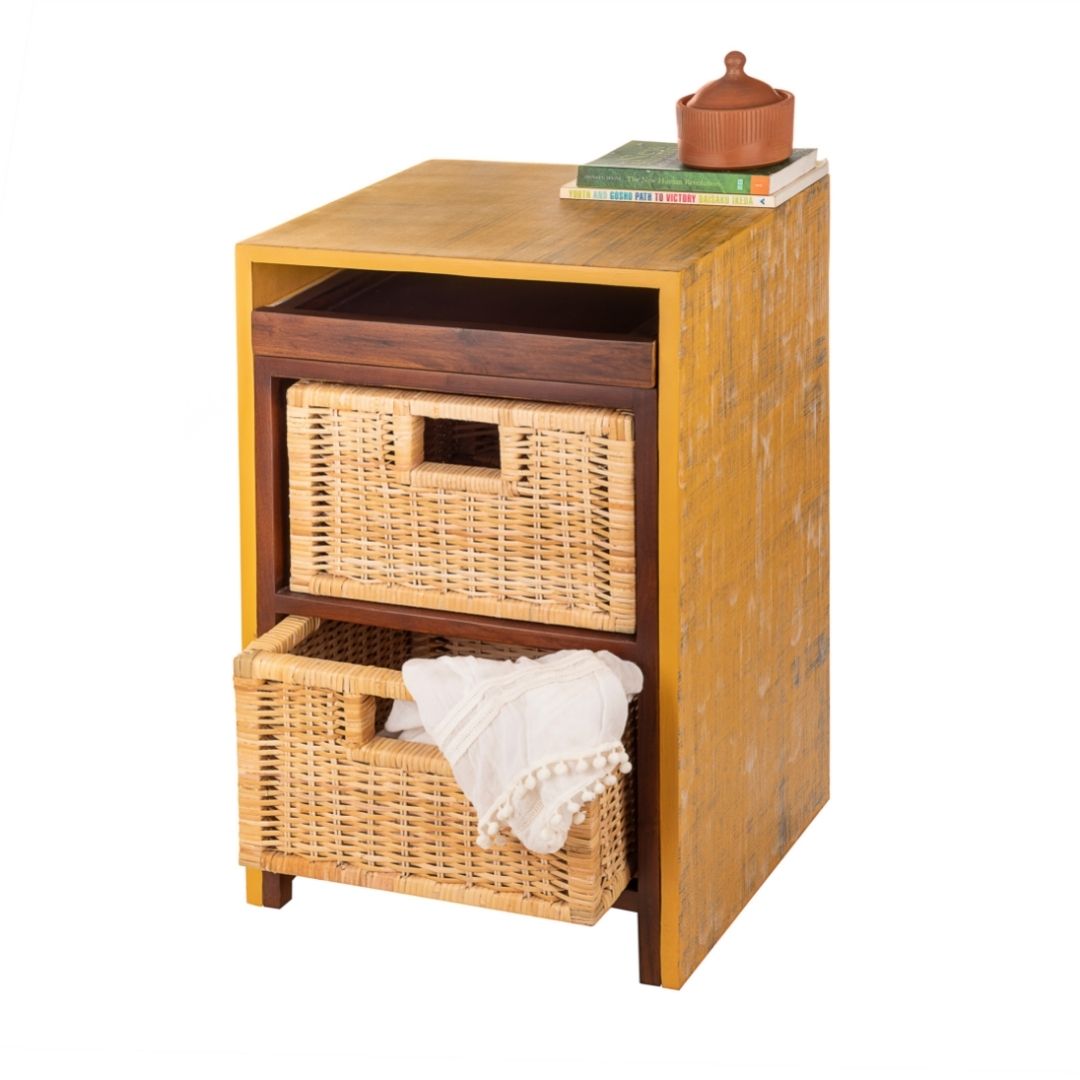 Delta Distress Basket Cabinet