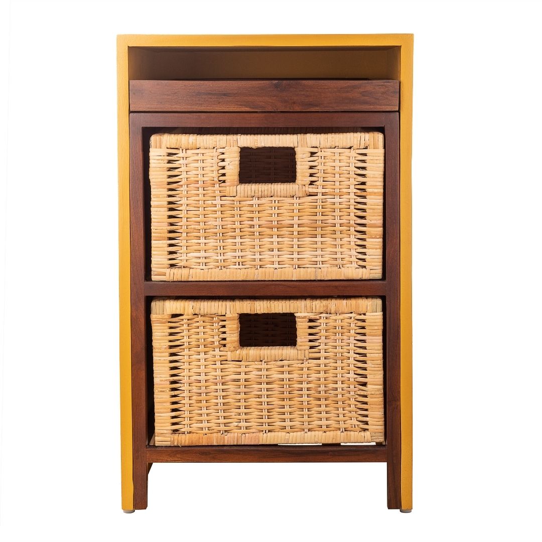 Delta Distress Basket Cabinet