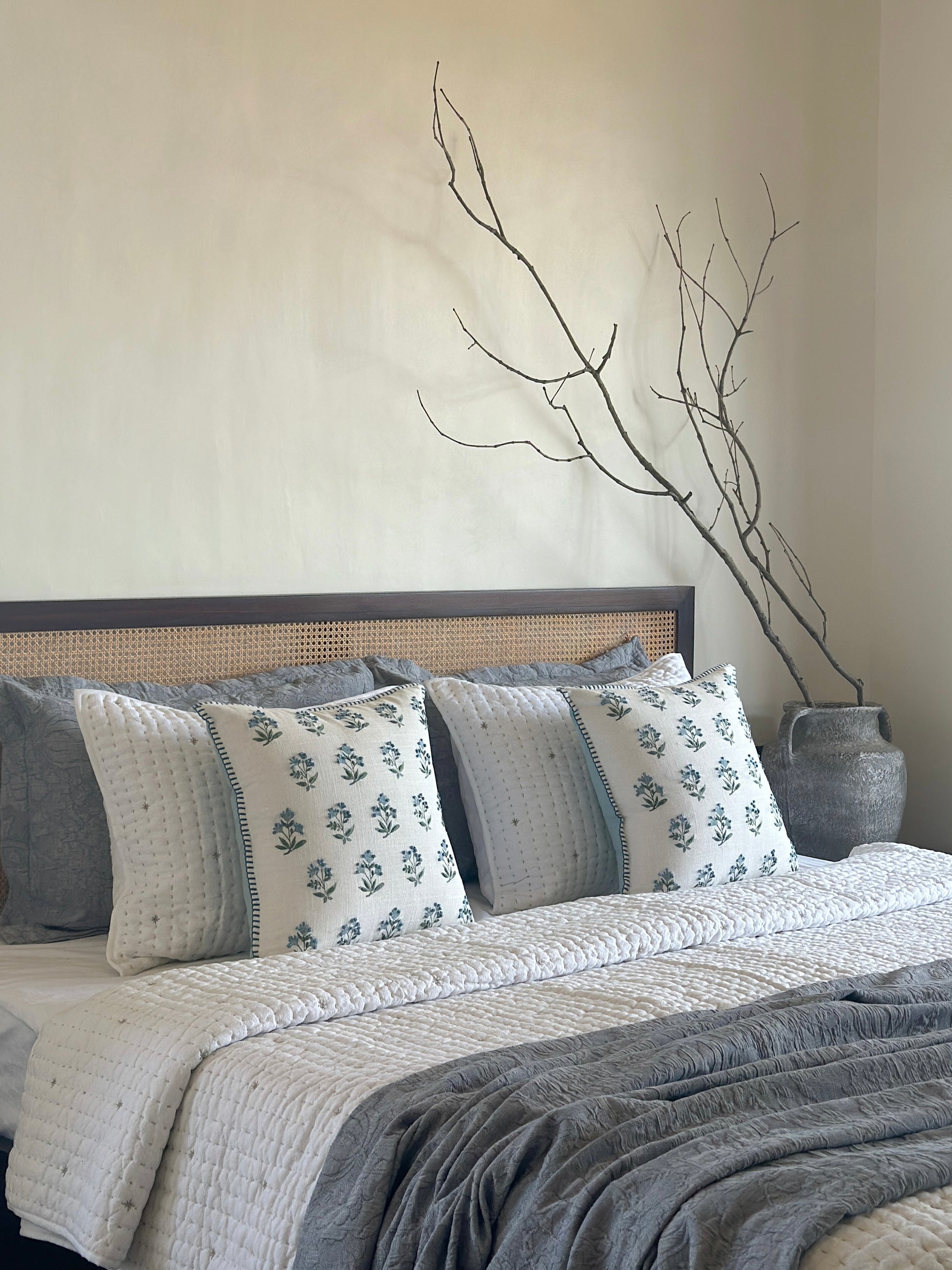 CELESTE HAND QUILTED BEDDING - styled - ALTROVE