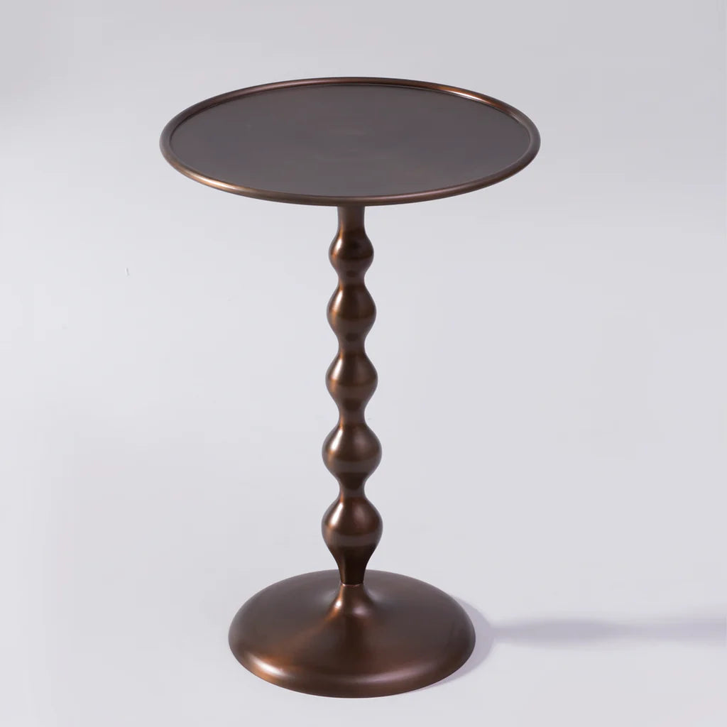 SWIRLY BROWN SIDE TABLE