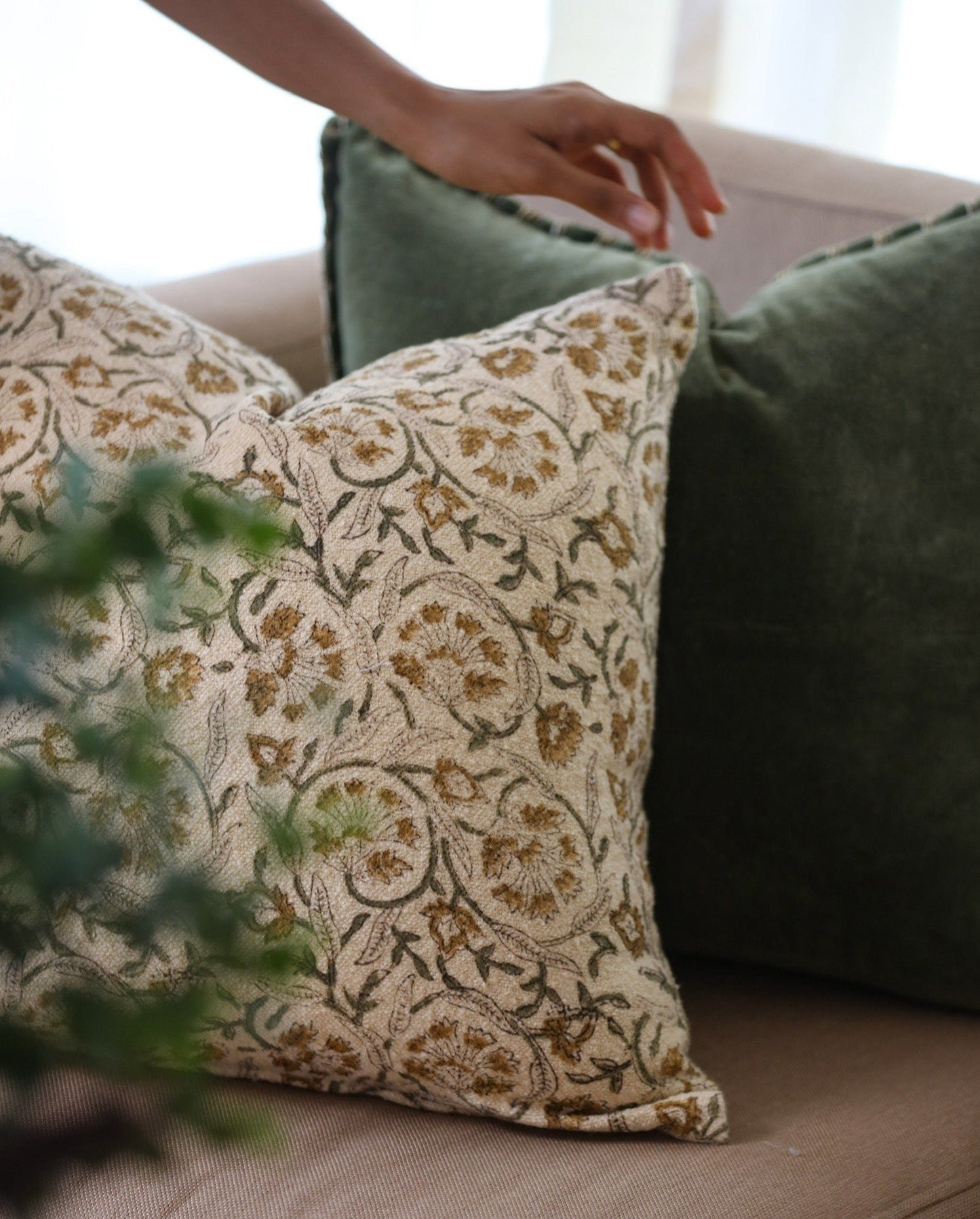 DELANCY BLOCKPRINT CUSHION