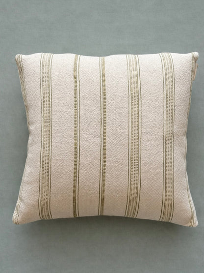 EVARA CUSHION in green - cotton cushion cover- ALTROVE