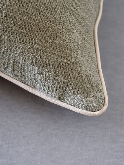 SAMUEL CUSHION in GREEN - details- ALTROVE 
