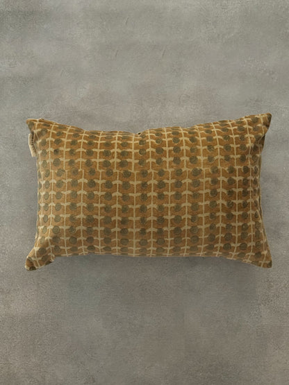 HEATH CUSHION - blockprint velvet cushion cover - ALTROVE