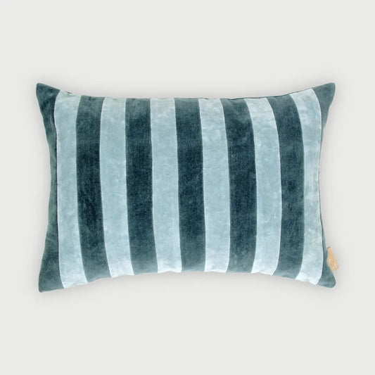 HOLLY AZURE STRIPED OBLONG CUSHION COVER