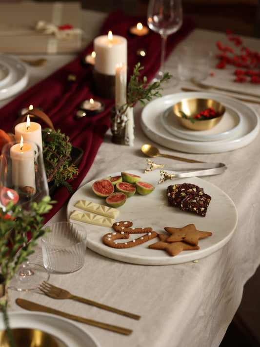 White Marble Platter - Fleck
