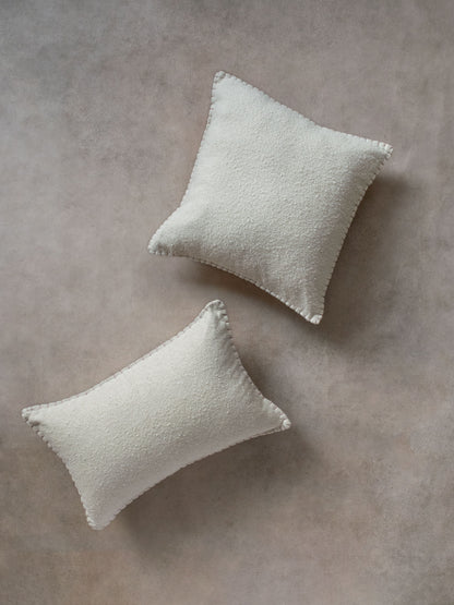 AMY BOUCLE CUSHION in IVORY- boucle cushion cover - ALTROVE