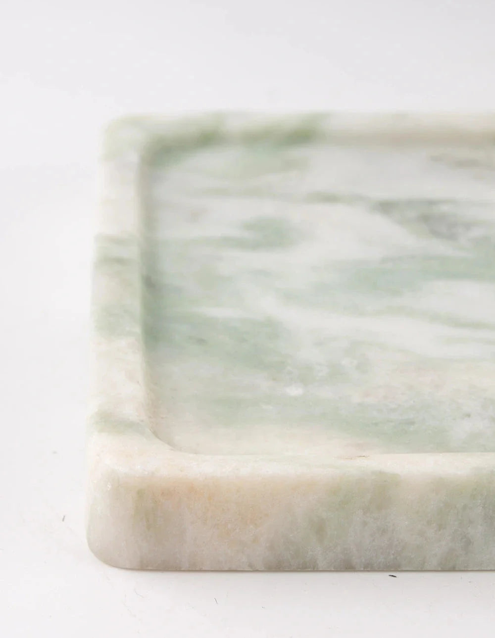 FORM MARBLE TRAY - LARGE - WHITE & GREEN koaliving-1