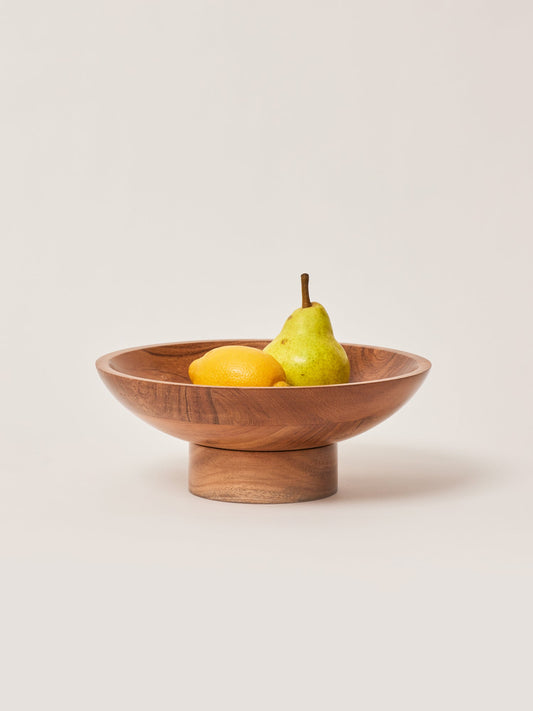 Wooden Raise Curve Bowl for Fruits.