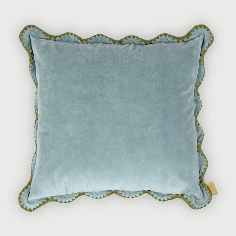 MIRAGE SCALLOP SOFT BLUE CUSHION COVER