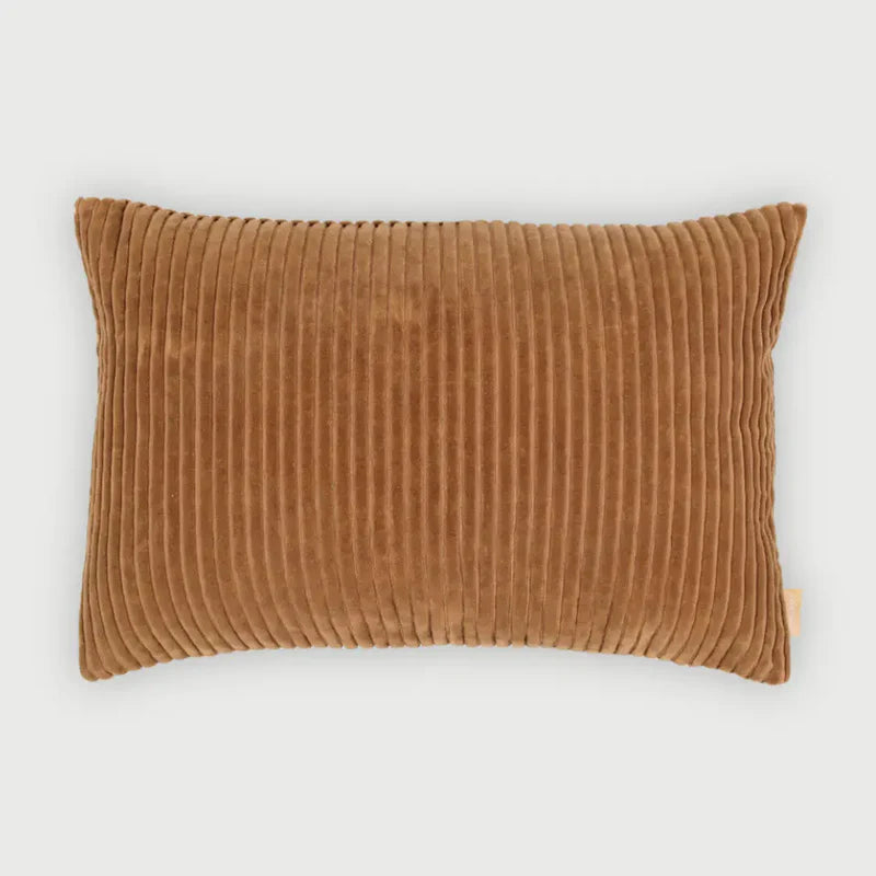 LUNA TAN BROWN VELVET CUSHION COVER