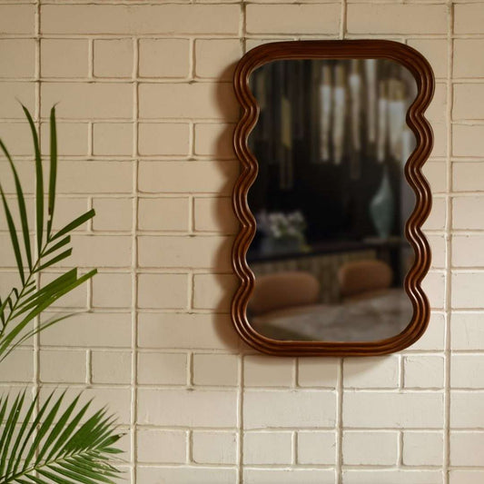 Sable Teak Wood Wall Mirror