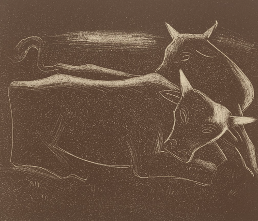 PAIR OF COWS