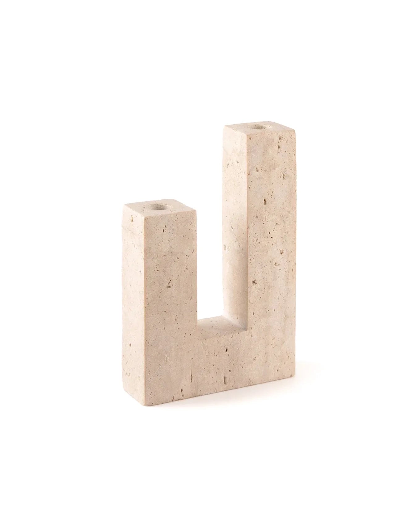 TRAVERTINE - Candle Holder