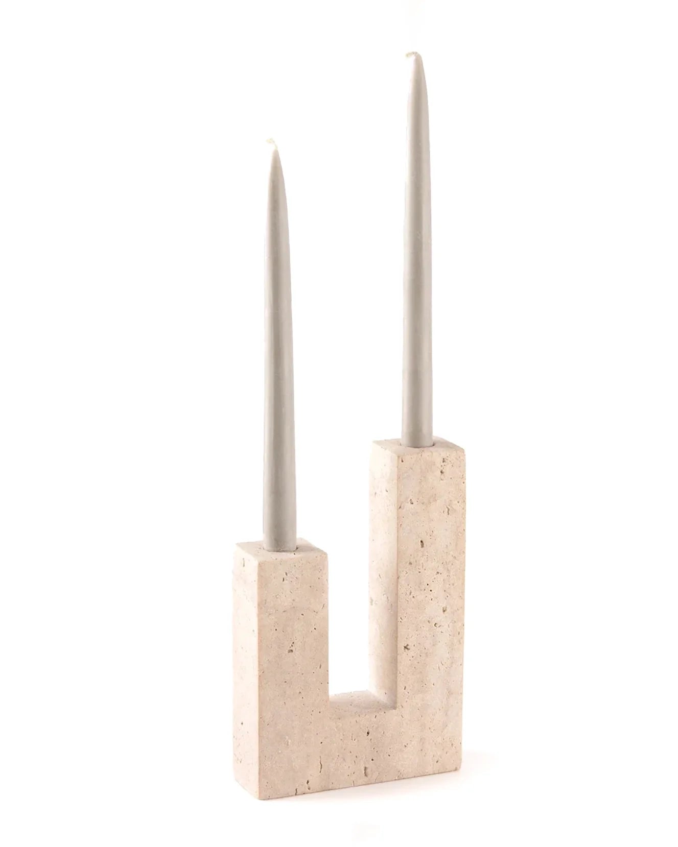TRAVERTINE - Candle Holder