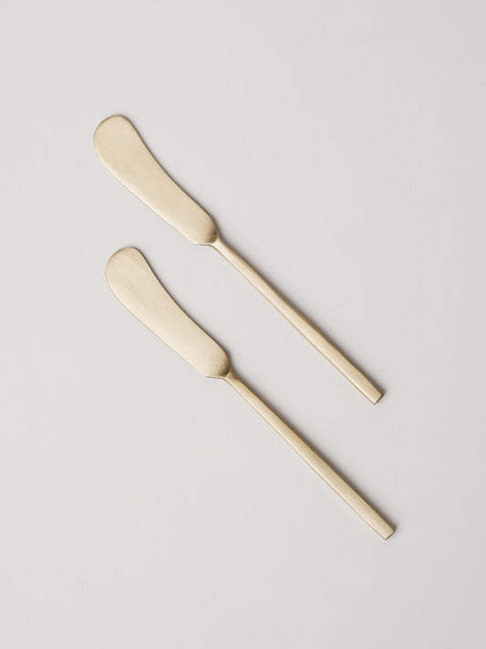 Taihi Butter Knives, Set of 2, Champagne Gold - Fleck