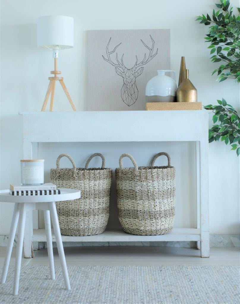 TWO TONE BASKET NATURAL