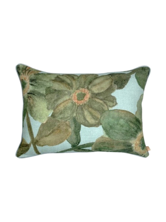 WILDFLOWER ONBLONG EUCALYPTUS LINEN COVER
