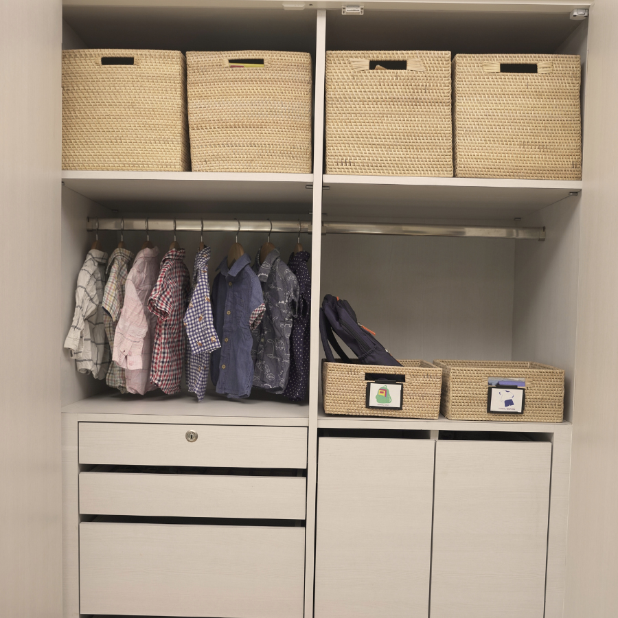 Woven storage baskets for closet, 
Handwoven wardrobe organizer baskets, Rattan baskets with handles, Natural fiber bins for clothes storage, 
Stackable wicker storage baskets, 
Closet organization baskets for kids' clothes, Eco-friendly wardrobe storage solutions, Decorative storage bins for shelves, Handcrafted woven baskets for home organization, 
Rectangular rattan baskets with label holders.
