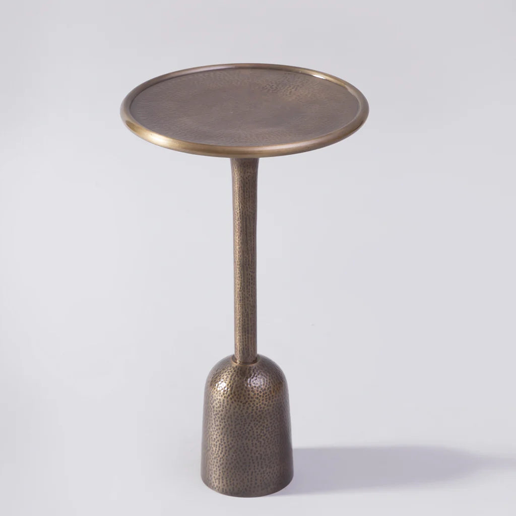 ANTIQUE BRASS DRINK TABLE