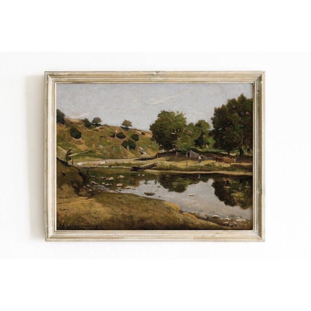 VINTAGE RIVER PAINTING #207