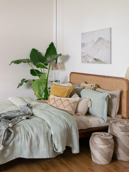 ABDEL CUSHION in YELLOW - styled - ALTROVE