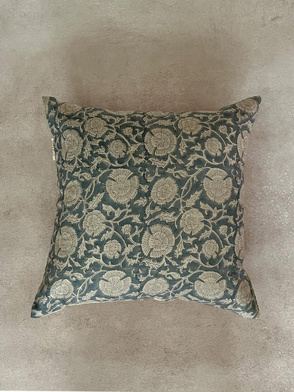 SABRINA BLOCKPRINT CUSHION - cotton cushion cover - ALTROVE