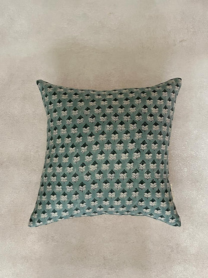DANIEL BLOCKPRINT CUSHION - cotton cushion cover - ALTROVE