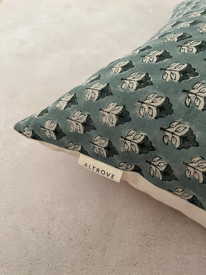 DANIEL BLOCKPRINT CUSHION - details - ALTROVE