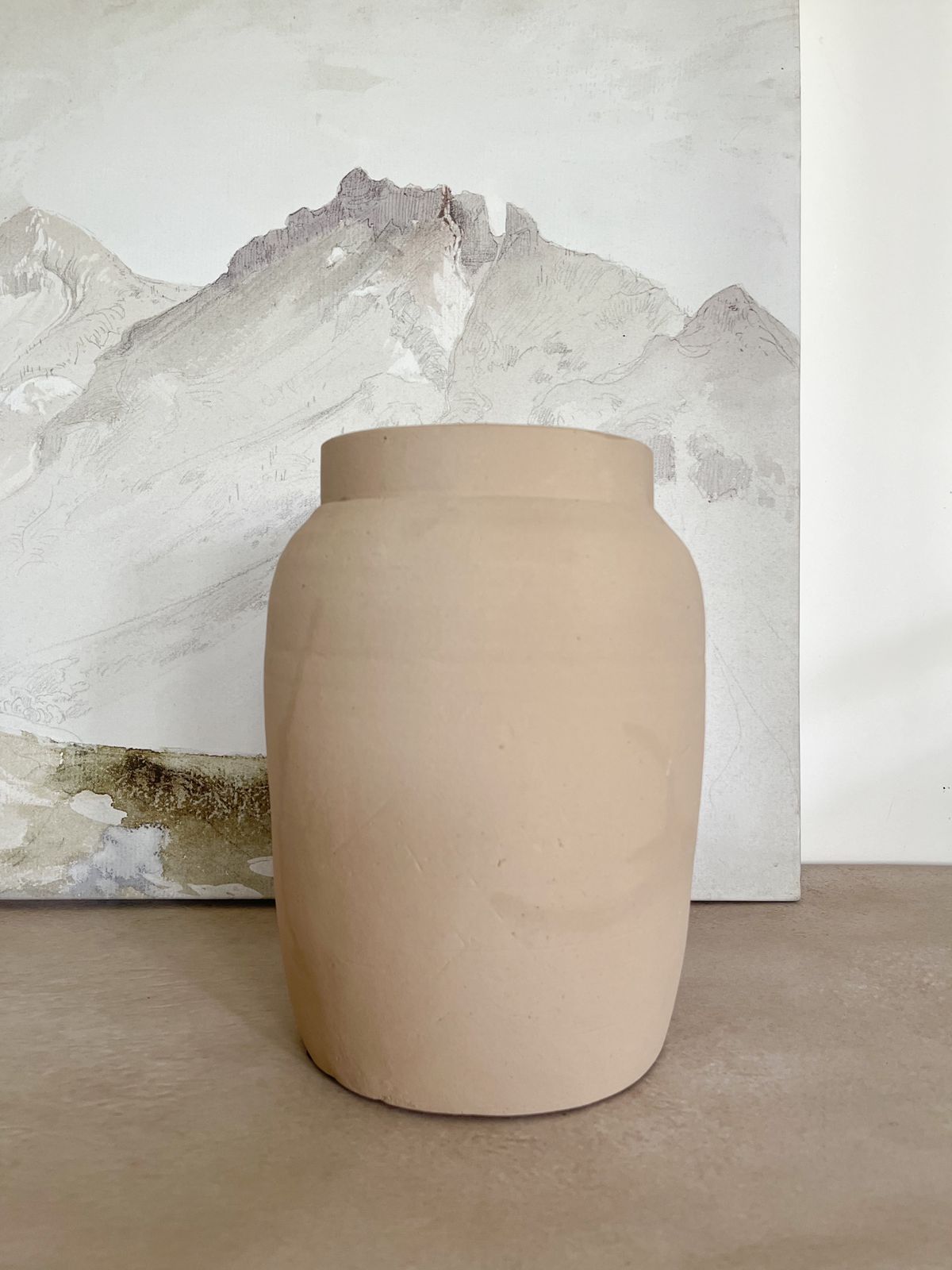 CELINE TALL CLAY VASE HANDCRAFTED