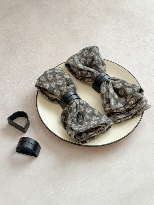 NAPKIN RINGS BLACK