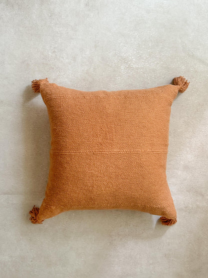 LUKA CUSHION in RUST- cotton cushion cover - ALTROVE