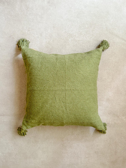LUKA CUSHION in GREEN - cotton cushion cover - ALTROVE