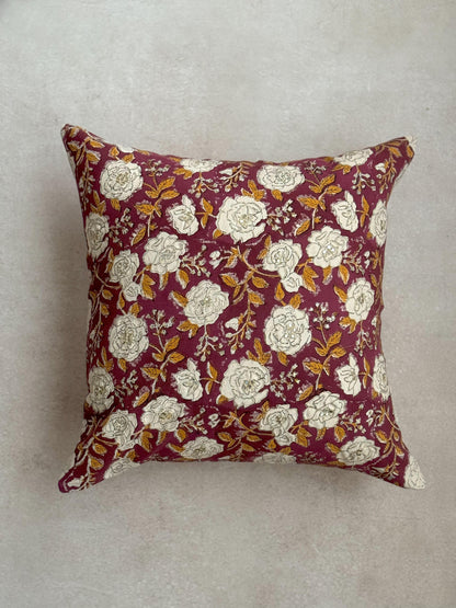 INAYA BLOCKPRINT CUSHION - cotton cushion cover - ALTROVE