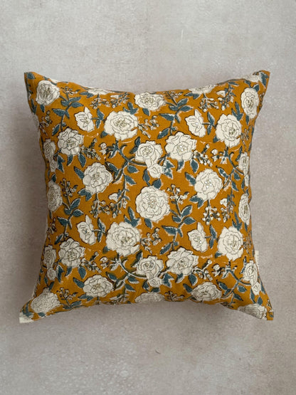 ZARA BLOCKPRINT CUSHION - cotton cushion cover - ALTROVE