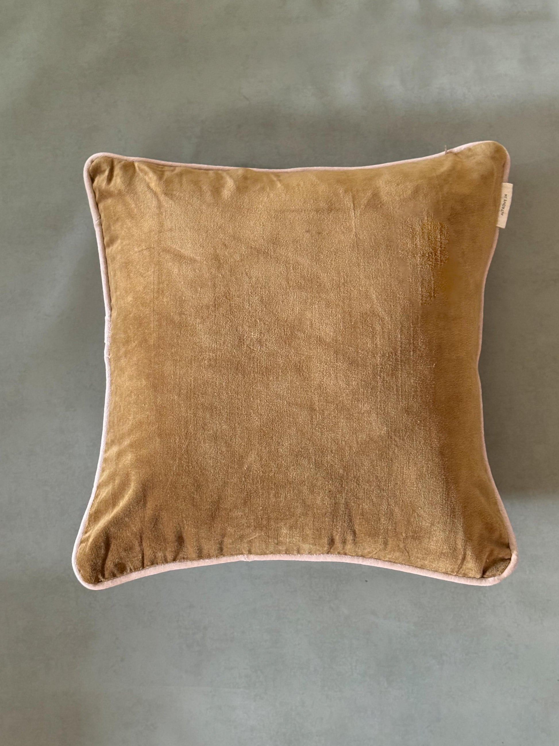 LILA VELVET CUSHION in BROWN- velvet cushion cover - ALTROVE 