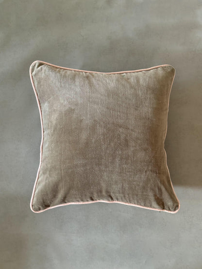 LILA VELVET CUSHION in GREEN- velvet cushion cover - ALTROVE 