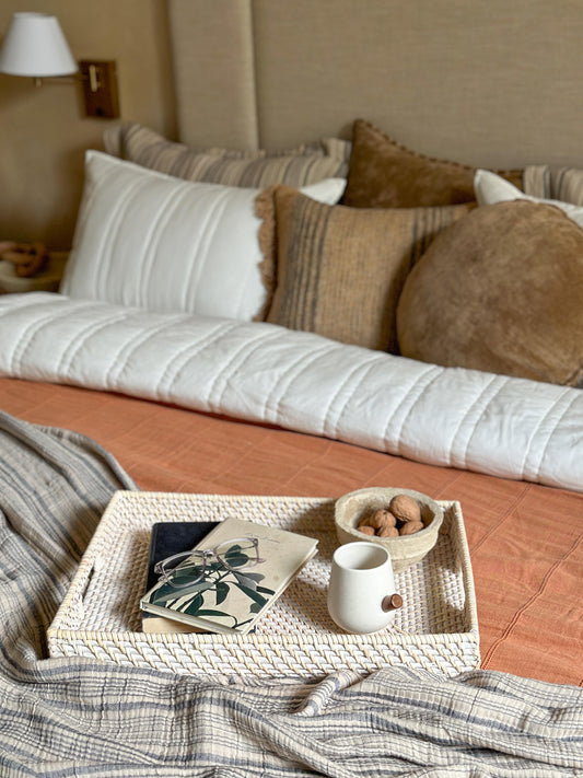 Rattan Cane serving tray