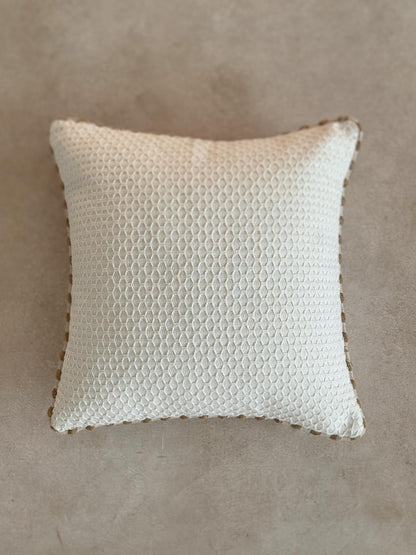KYRA CUSHION in IVORY- cotton cushion cover - ALTROVE