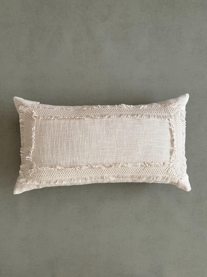 LACE CUSHION - oblong cotton cushion cover - ALTROVE