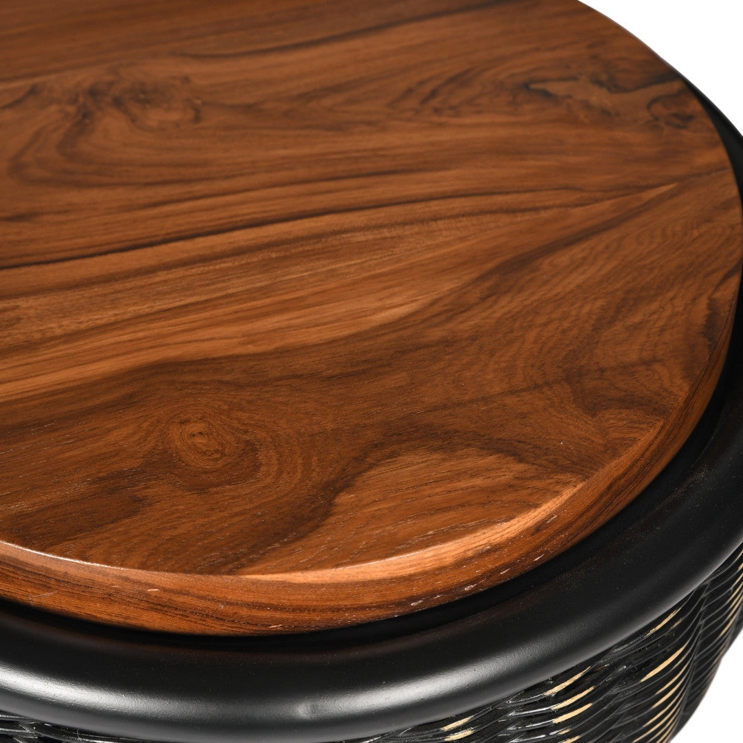 Bamboo Drum Accent Table