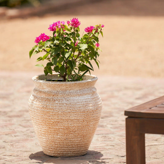 Capri Planter - Beige - Ripples Home