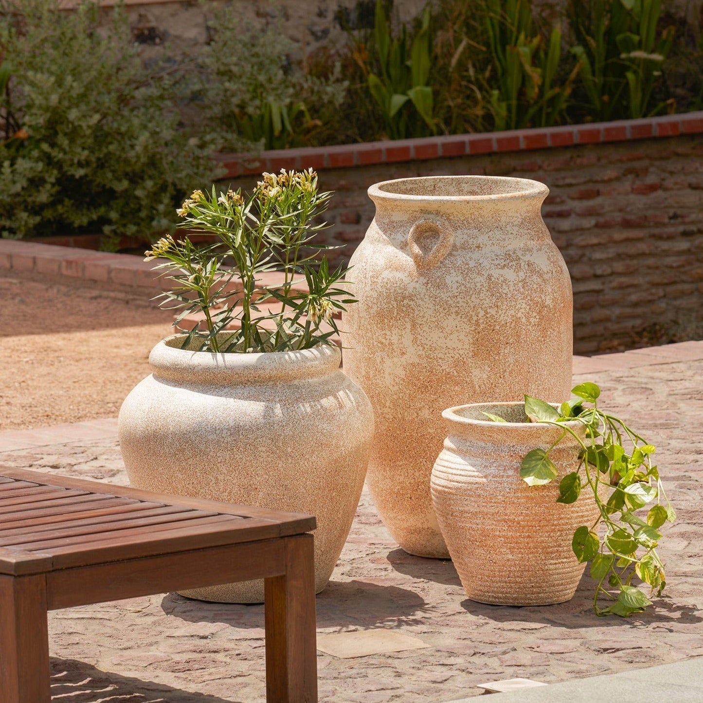 Capri Planter - Beige - Ripples Home