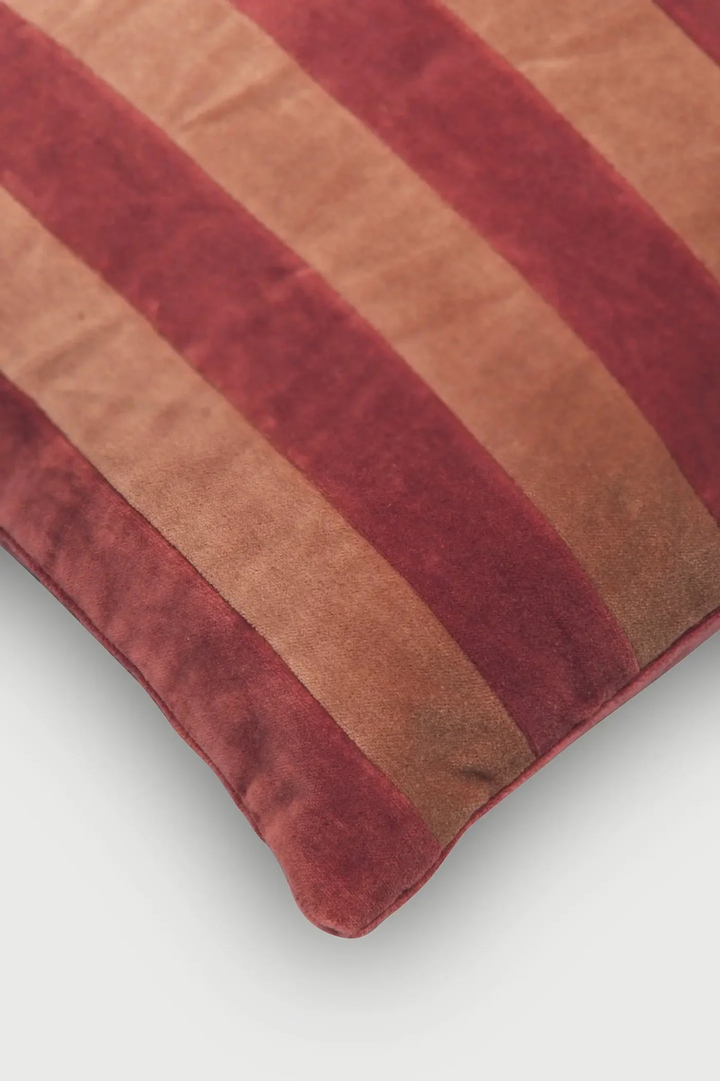 HOLLY SPICE VELVET STRIPE CUSHION COVER