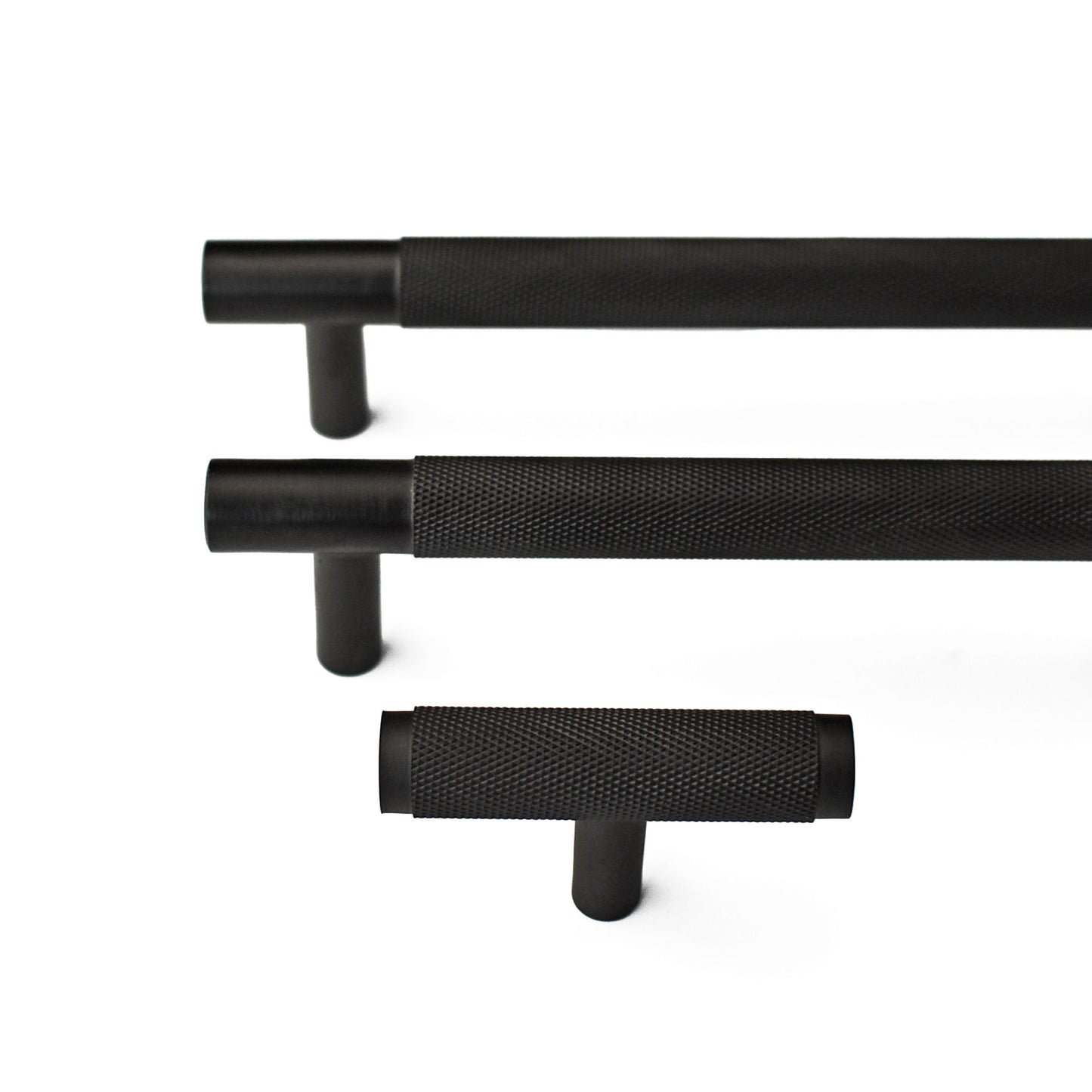 MIDNIGHT BLACK TEXTURED BRASS CABINET DRAWER HANDLE PULL