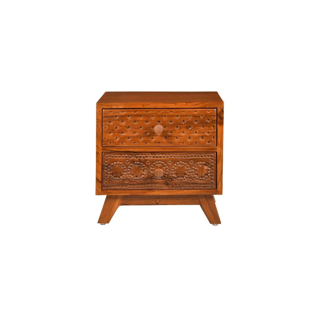 Khelma Teak Wood Bedside Table