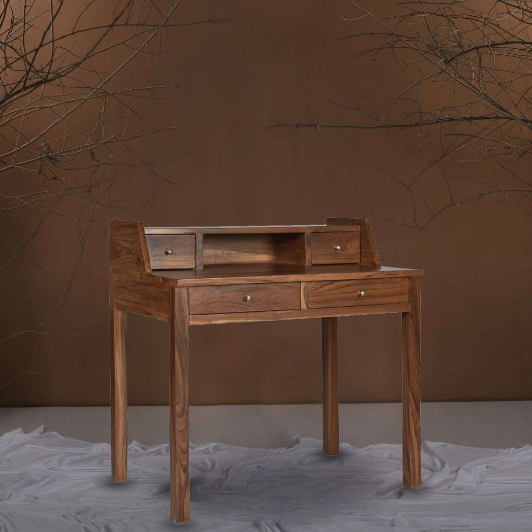 Linon Teak Wood Work Desk