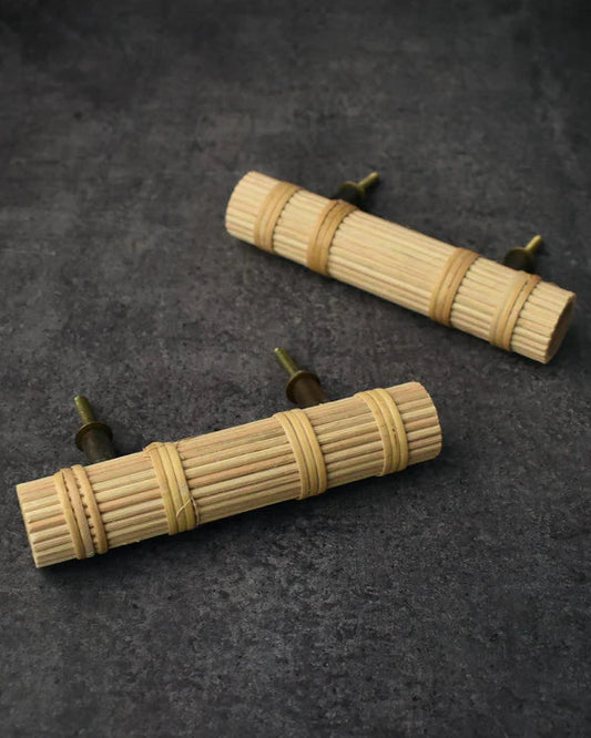 VITA RATTAN REED CABINET DRAWER HANDLE