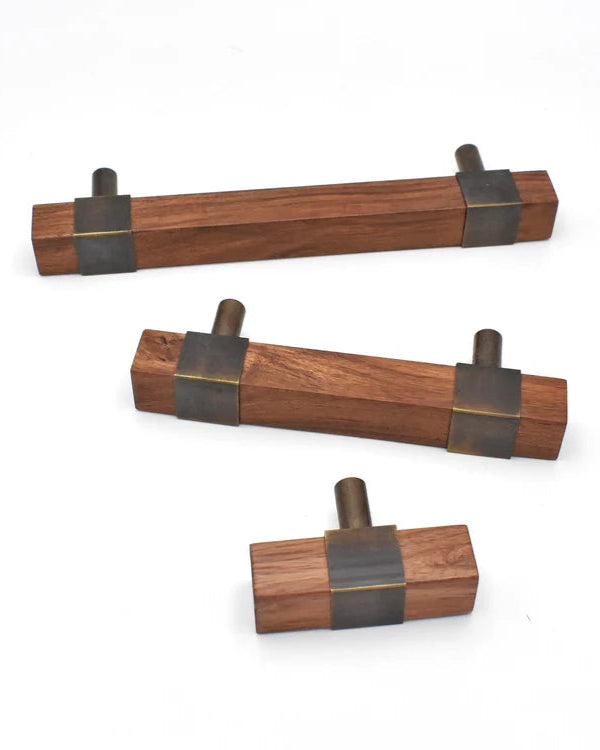 GULMOHAR WOOD ANTIQUE BRASS CUPBOARD DRAWER HANDLE PULL