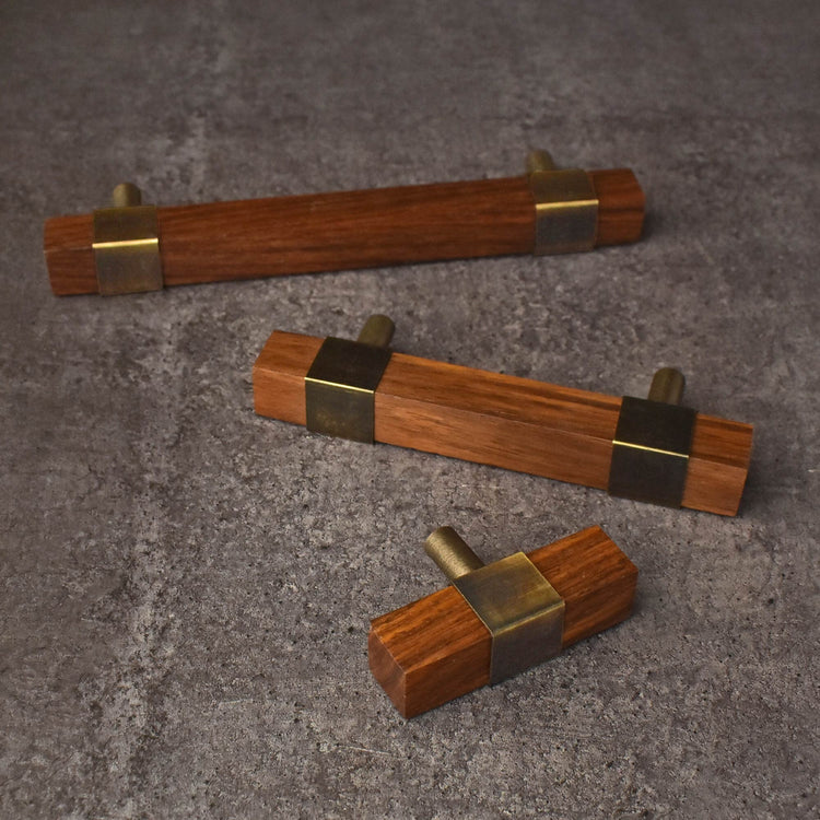 GULMOHAR WOOD ANTIQUE BRASS CUPBOARD DRAWER HANDLE PULL